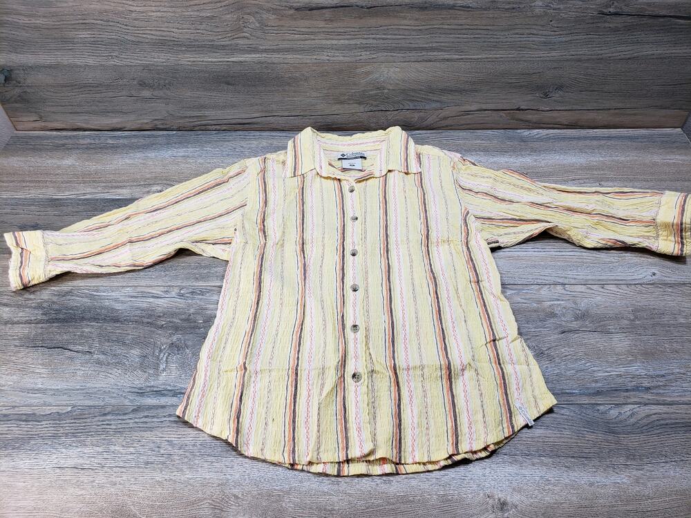 Columbia Women's Multicolor Striped Long Sleeve Button Up Shirt